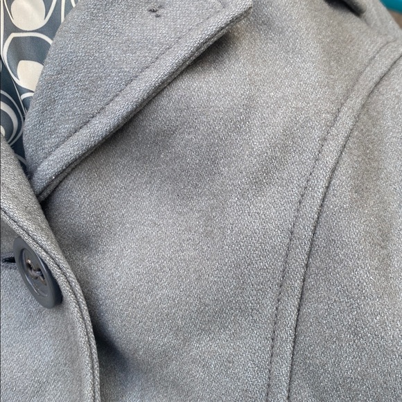 Anthropologie Tulle Gray Wool Button Up Peacoat Size Small - Picture 12 of 12